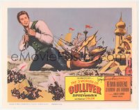 5b0033 3 WORLDS OF GULLIVER signed LC 1960 by Ray Harryhausen, FX of Kerwin Mathews pulling ship!