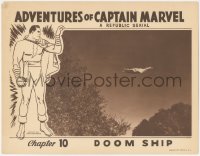 5b0779 ADVENTURES OF CAPTAIN MARVEL chapter 10 LC 1941 great image of Tom Tyler flying in costume!