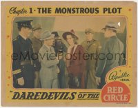 5b0799 DAREDEVILS OF THE RED CIRCLE chapter 1 LC 1939 Carole Landis, The Monstrous Plot, full-color!