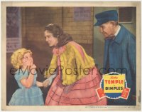 5b0803 DIMPLES LC 1936 adorable Shirley Temple shushes Astrid Allwyn & holds her hand, ultra rare!