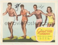 5b0041 GIDGET GOES HAWAIIAN signed LC 1961 by James Darren AND Michael Callan, best surfing image!