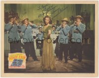 5b0062 STATE FAIR signed LC 1945 by Vivian Blaine, who's performing with band on nightclub stage!