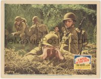 5b0069 WALK IN THE SUN signed LC 1945 by Dana Andrews, who watches his soldier having a breakdown!