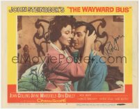 5b0070 WAYWARD BUS signed LC #3 1957 by BOTH Joan Collins AND Rick Jason, who are about to kiss!