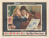 5b0071 WEST POINT STORY signed LC #2 1950 by Virginia Mayo, who's happy & hugging James Cagney!