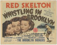 5b0776 WHISTLING IN BROOKLYN TC 1943 Red Skelton between Ann Rutherford & Jean Rogers, rare!