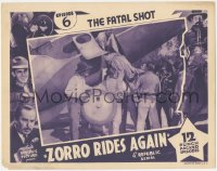 5b0904 ZORRO RIDES AGAIN chapter 6 LC 1937 men load unconscious man onto plane, The Fatal Shot!