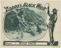 5b0905 ZORRO'S BLACK WHIP chapter 7 LC 1944 border art of Linda Stirling as masked hero with whip!