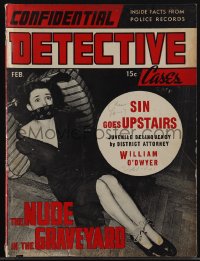 5b0640 CONFIDENTIAL DETECTIVE CASES vol 1 no 1 magazine February 1942 The Nude in the Graveyard!