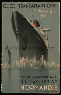 5b0456 COMPAGNIE GENERALE TRANSATLANTIQUE cruise brochure 1950 Andre Wilquin & Albert Sebille art!