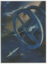 5b1411 2001: A SPACE ODYSSEY Cinerama lenticular 4x6 Japanese postcard 1968 Kubrick, space wheel art!