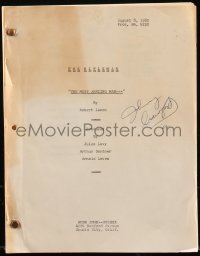 5b0017 JOHNNY CRAWFORD signed TV script August 8, 1962 for The Most Amazing Man episode!