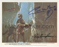 5b0103 GOLDEN VOYAGE OF SINBAD signed English FOH LC 1974 by Ray Harryhausen, Munro, AND Hessler!