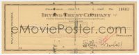 5b0090 WALTER WINCHELL signed canceled check 1942 paid $49.50 to press representative Willard Keefe!