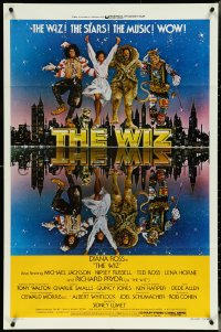 5b1380 WIZ 1sh 1978 Diana Ross, Michael Jackson, Richard Pryor, Wizard of Oz, art by Victor Gadino!
