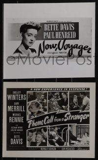 5b1646 BETTE DAVIS 5 8x10 stills 1940s-1950s All About Eve and more, all with great artwork!