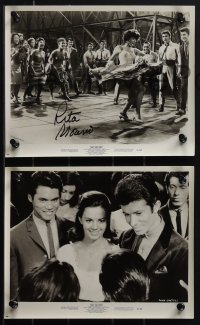 5b0104 WEST SIDE STORY 8 8x10 stills 1961 one signed by Rita Moreno, great images with Sharks & Jets!