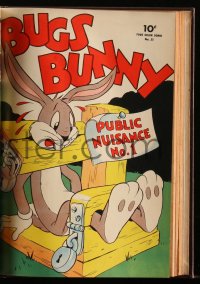 5b0509 DELL COMICS BOUND VOLUME hardcover bound volume of comic books 1944 Four Color Comics #32-35!