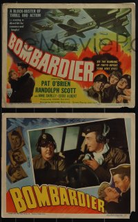 5b0674 BOMBARDIER 8 LCs 1943 Randolph Scott & Anne Shirley smile at Eddie Albert by airplane!