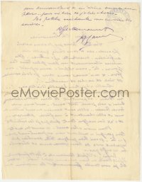 5b0007 ABEL GANCE signed letter 1910s legendary director of Napoleon, 2 pages handwritten in French!