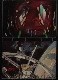 5b1414 2001: A SPACE ODYSSEY group of 5 Cinerama postcards 1970s Kubrick, art & scenes from the movie!