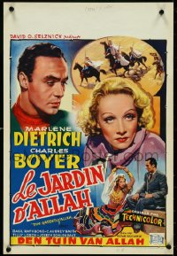 5c0358 GARDEN OF ALLAH Belgian R1950s different art of Marlene Dietrich & Charles Boyer!