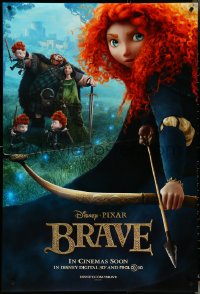 5c0570 BRAVE int'l advance DS 1sh 2012 Disney/Pixar fantasy cartoon set in Scotland, close image!