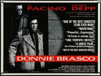 5c0050 DONNIE BRASCO British quad 1997 Al Pacino is betrayed by undercover cop Johnny Depp!