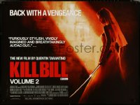 5c0058 KILL BILL: VOL. 2 DS British quad 2004 bride Uma Thurman with katana, Quentin Tarantino!