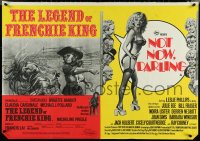 5c0059 LEGEND OF FRENCHIE KING/NOT NOW DARLING British quad 1970s sexy double-bill, ultra rare!