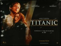 5c0069 TITANIC teaser DS British quad R2012 Leonardo DiCaprio & Winslet, Cameron, collide w/destiny!