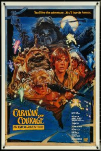 5c0576 CARAVAN OF COURAGE style B int'l 1sh 1984 Ewok Adventure, Star Wars, Struzan!