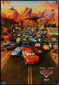 5c0579 CARS advance 1sh 2006 Walt Disney Pixar animated automobile racing, great cast image!