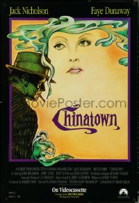 5c0116 CHINATOWN 27x40 video poster R1990 Roman Polanski directed classic, artwork by Jim Pearsall!