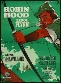 5c0095 ADVENTURES OF ROBIN HOOD Danish R1951 different art of Errol Flynn by Stilling, ultra rare!