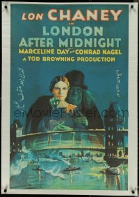 5c0086 LONDON AFTER MIDNIGHT Egyptian poster 2000s great image of Lon Chaney from one sheet!