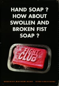 5c0636 FIGHT CLUB teaser 1sh 1999 Edward Norton & Brad Pitt, how about swollen & broken fist soap!