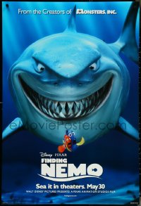 5c0638 FINDING NEMO advance DS 1sh 2003 best Disney & Pixar animated fish movie, huge image of Bruce!