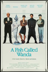 5c0639 FISH CALLED WANDA 1sh 1988 John Cleese, Jamie Lee Curtis, Kline & Palin in police line up!