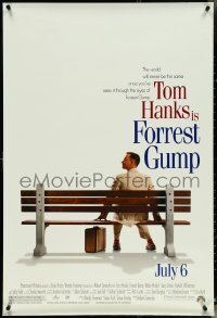 5c0646 FORREST GUMP advance 1sh 1994 Tom Hanks sits on bench, Robert Zemeckis classic!