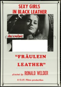 5c0647 FRAULEIN LEATHER 1sh 1970 Nick Millard, sexy topless Lynn Harris, black leather, ultra rare!