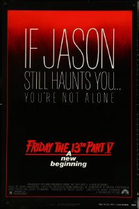 5c0651 FRIDAY THE 13th PART V 1sh 1985 A New Beginning, if Jason still haunts you you're not alone!