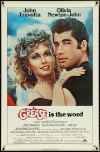 5c0666 GREASE 1sh 1978 c/u of John Travolta & Olivia Newton-John in a most classic musical!