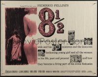 5c0473 8 1/2 1/2sh 1963 Federico Fellini classic, Marcello Mastroianni & Claudia Cardinale!