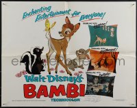 5c0475 BAMBI 1/2sh R1975 Walt Disney cartoon deer classic, great art with Thumper & Flower!