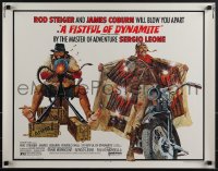 5c0491 FISTFUL OF DYNAMITE 1/2sh 1972 Sergio Leone, art of Rod Steiger & Coburn by Robert McGinnis!