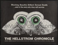 5c0498 HELLSTROM CHRONICLE 1/2sh 1971 cool huge moth close up image, only THEY will survive!