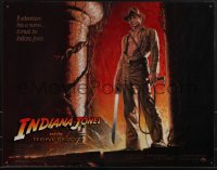 5c0501 INDIANA JONES & THE TEMPLE OF DOOM 1/2sh 1984 full-length Bruce Wolfe art of Harrison Ford!