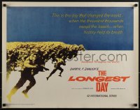 5c0505 LONGEST DAY 1/2sh 1962 Zanuck's World War II D-Day movie with 42 international stars!