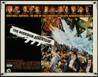 5c0508 POSEIDON ADVENTURE 1/2sh 1972 cool art of Gene Hackman escaping by Mort Kunstler!